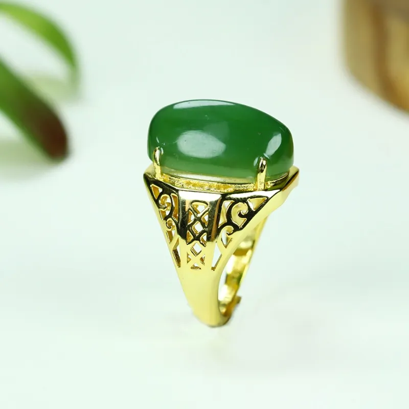 Cuizu Hetian Jade Jade Rings Men's Jasper-5