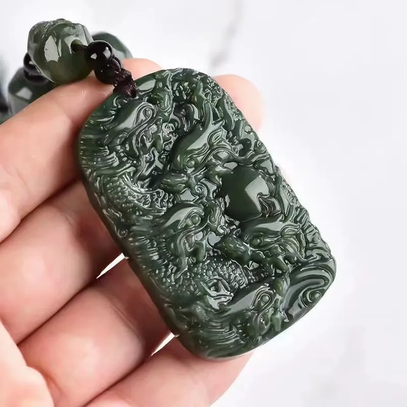 Cuizu Pendants Green Jade Men's-2