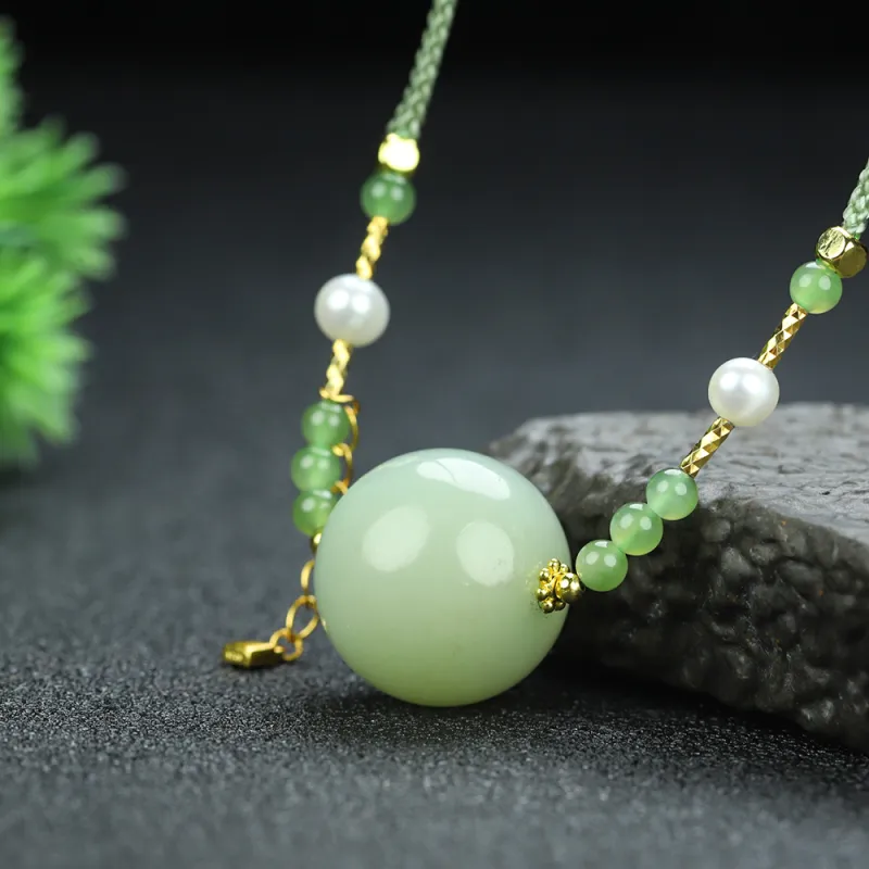 Cuizu Hetian Jade Pendants Green Jade Women's-2