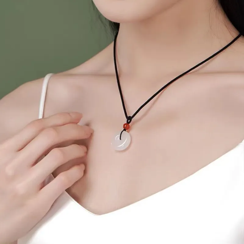 Cuizu Golden Silk Jade Jade Necklaces Unisex-2