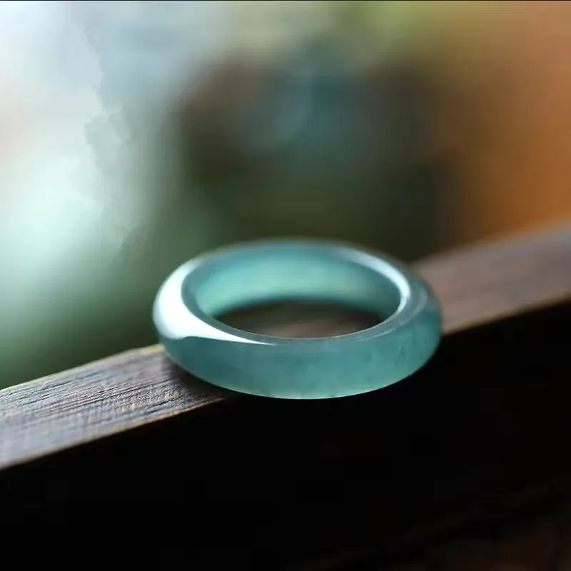Cuizu Glutinous Jade Rings Unisex-2
