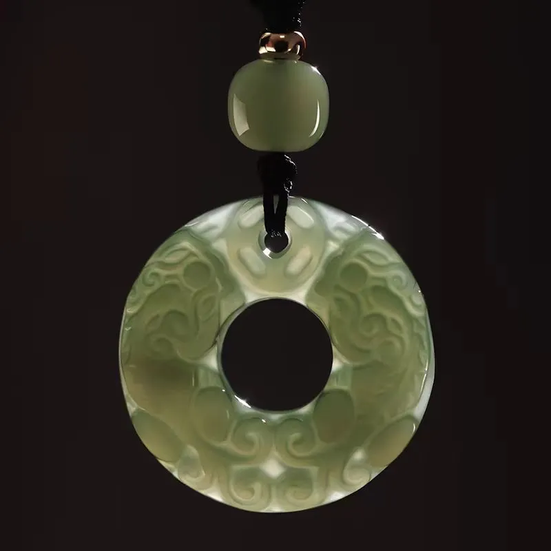 Cuizu Hetian Jade Necklaces Green Jade Unisex-5