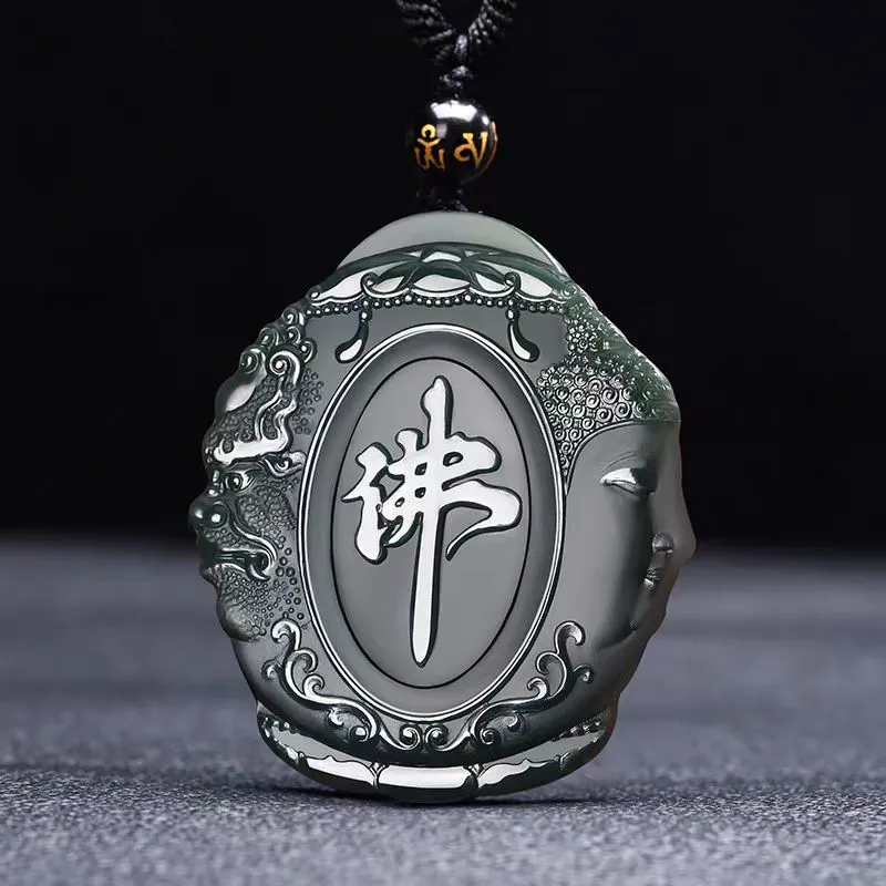 Cuizu Hetian Jade Necklaces Green Jade Men's-1