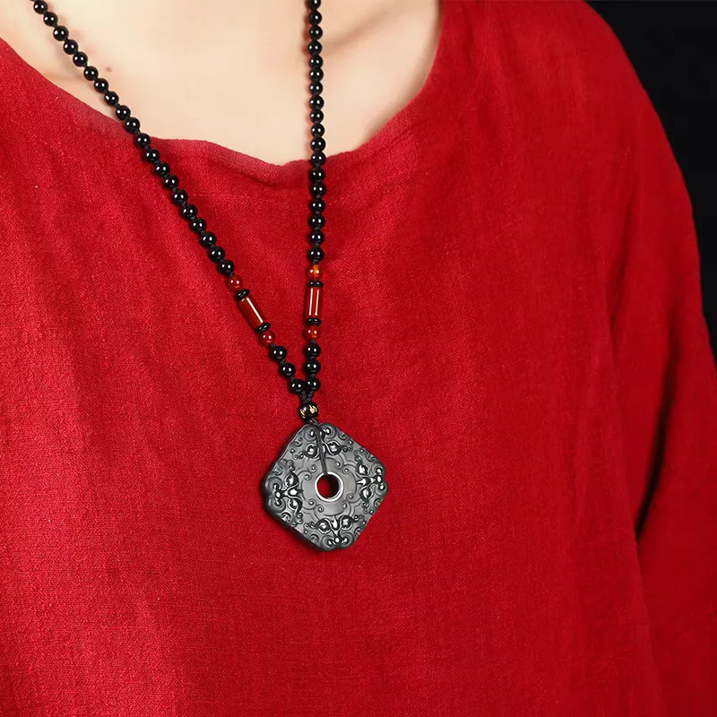 Cuizu Hetian Jade Necklaces Green Jade Unisex-4