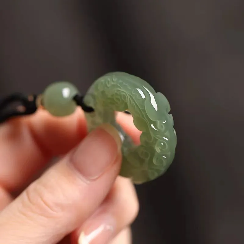 Cuizu Hetian Jade Necklaces Green Jade Unisex-4