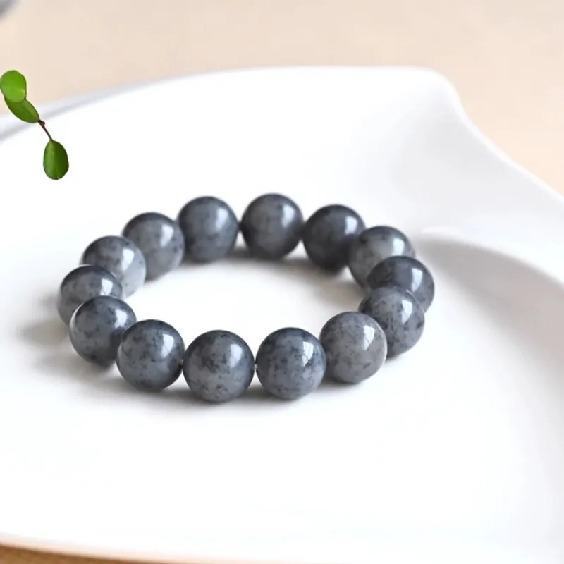 Cuizu Hetian Jade Bracelets Unisex Blue And White-4