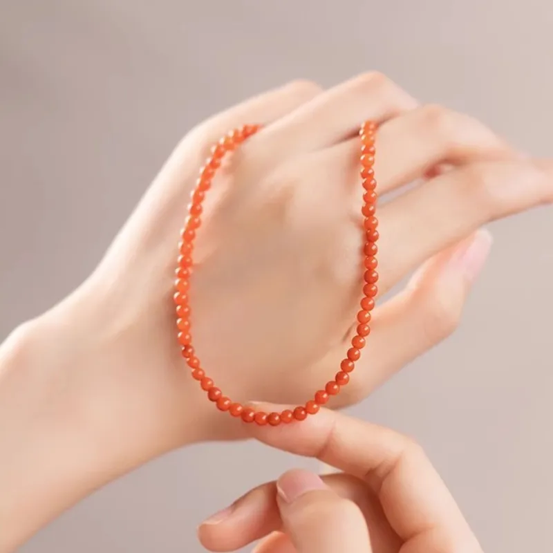 Cuizu Southern Red Agate Necklaces Women's-5