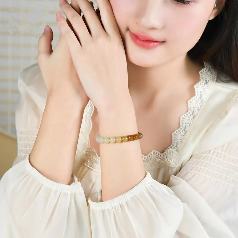 Cuizu Bracelets White Jade/Pale Greenish White Jade Unisex-2