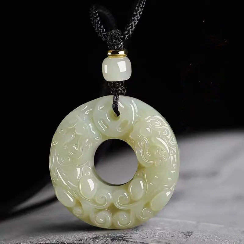 Cuizu Hetian Jade Necklaces Green Jade Unisex-9