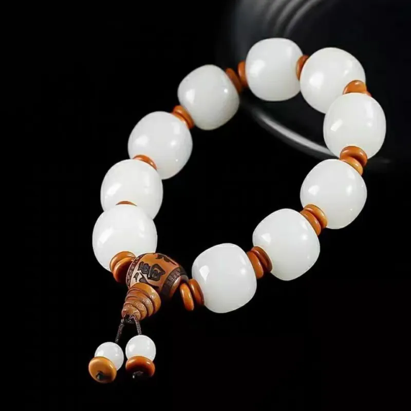Cuizu Golden Silk Jade Bracelets Men's-5