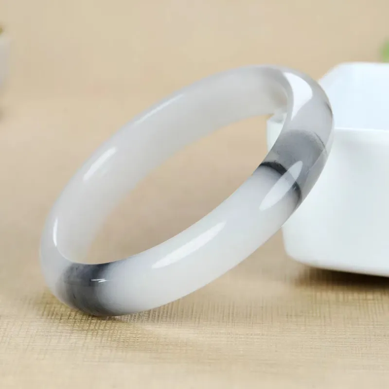 Cuizu Golden Silk Jade Bangles Unisex-5