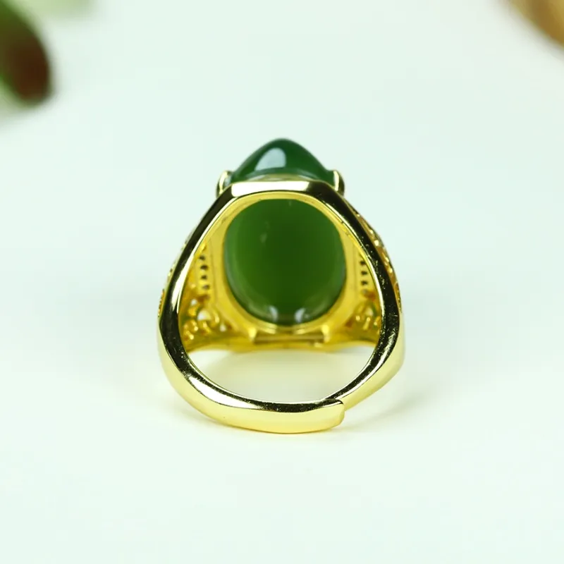 Cuizu Hetian Jade Jade Rings Men's Jasper-2
