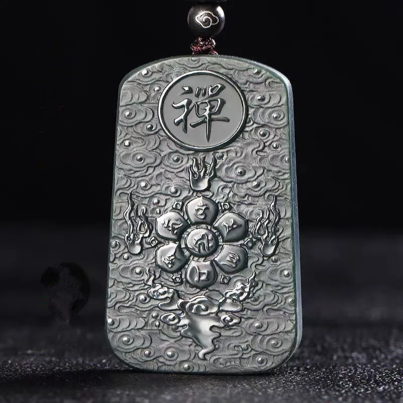 Cuizu Hetian Jade Necklaces Green Jade Unisex-2