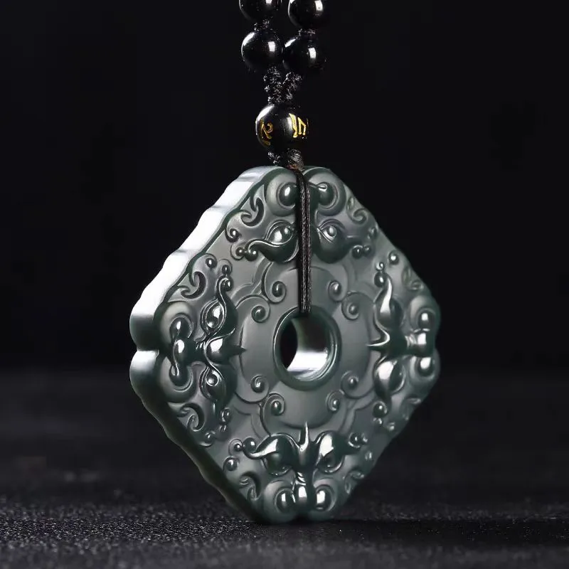 Cuizu Hetian Jade Necklaces Green Jade Unisex-2