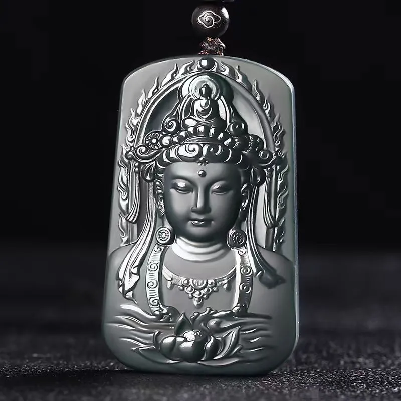 Cuizu Hetian Jade Necklaces Green Jade Unisex-3