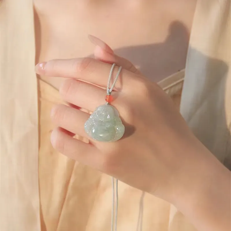 Cuizu Bean Type Jadeite Pendants Unisex-6
