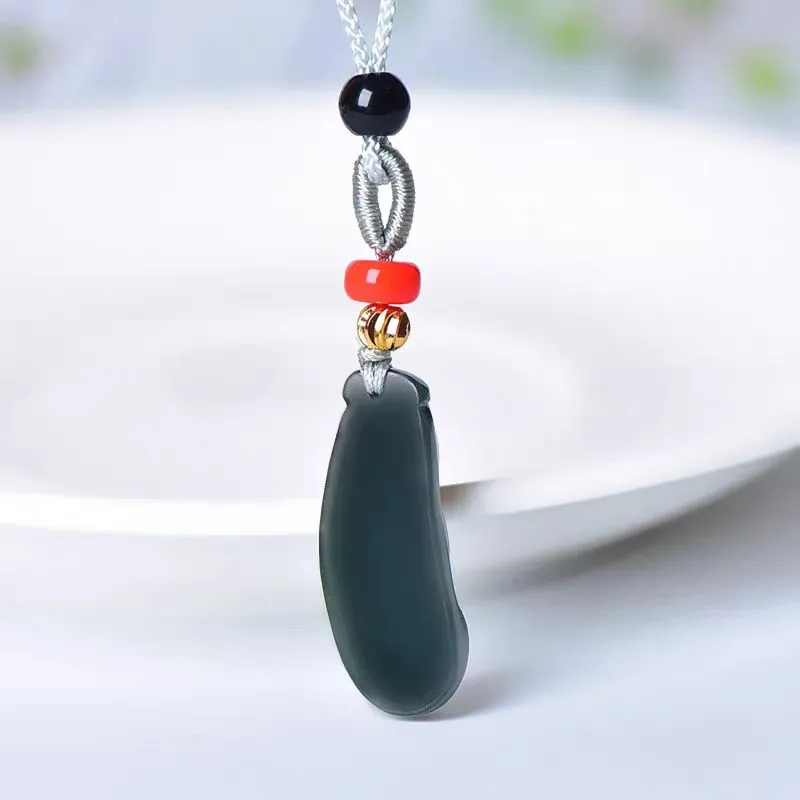 Cuizu Hetian Jade Necklaces Green Jade Unisex-2