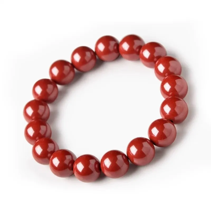 Cuizu Reconstructed Cinnabar Bracelets Unisex-1