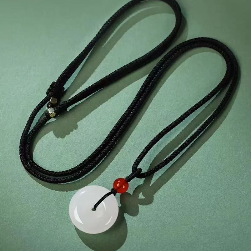 Cuizu Golden Silk Jade Jade Necklaces Unisex-4
