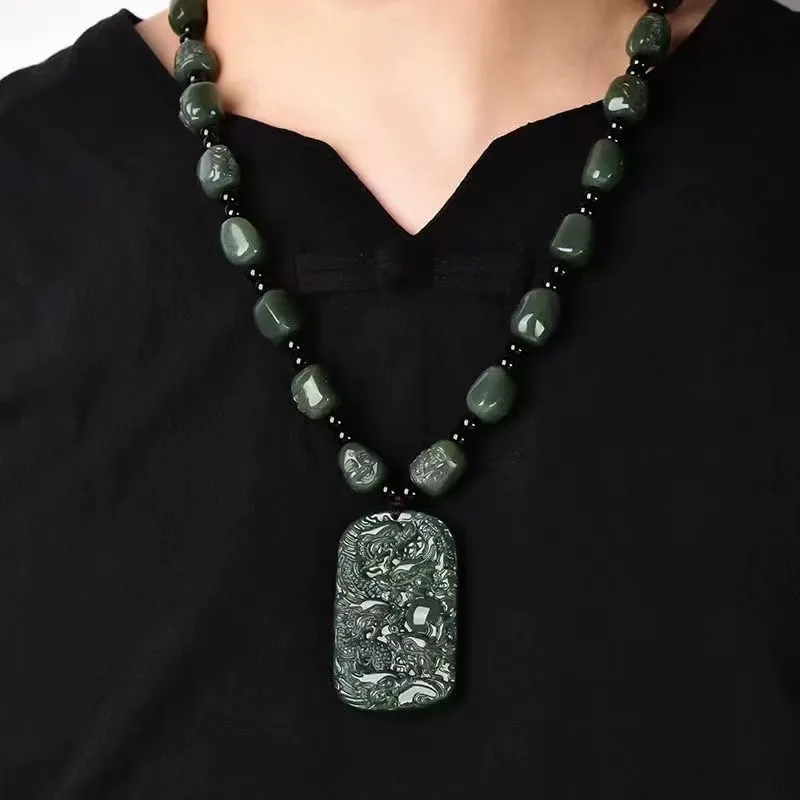 Cuizu Pendants Green Jade Men's-3