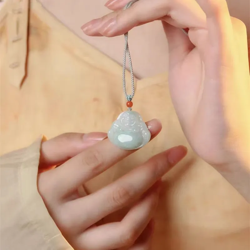 Cuizu Bean Type Jadeite Pendants Unisex-2