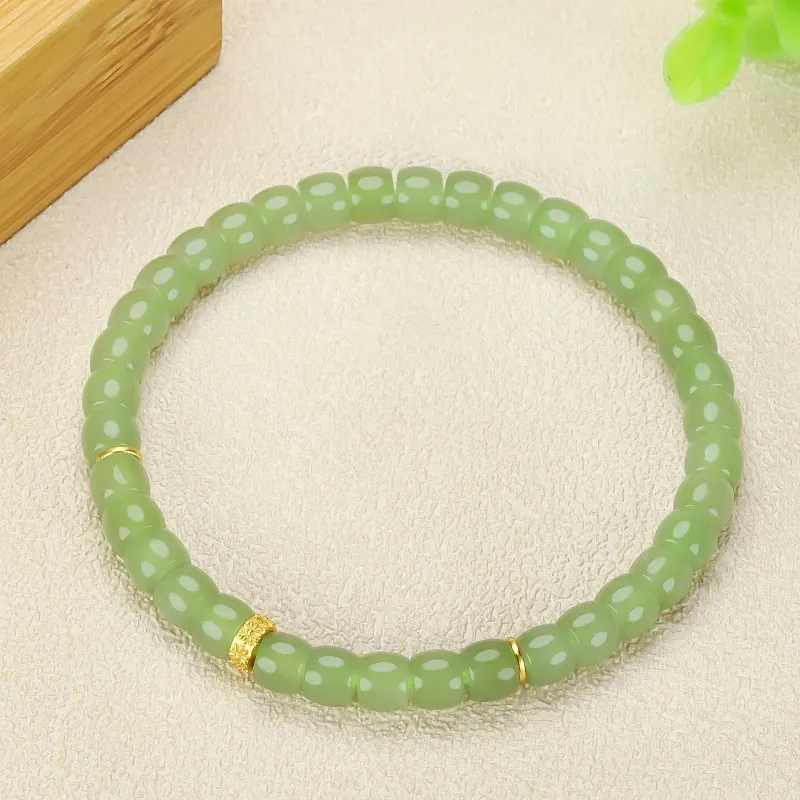 Cuizu Hetian Jade Bracelets Green Jade Unisex-2