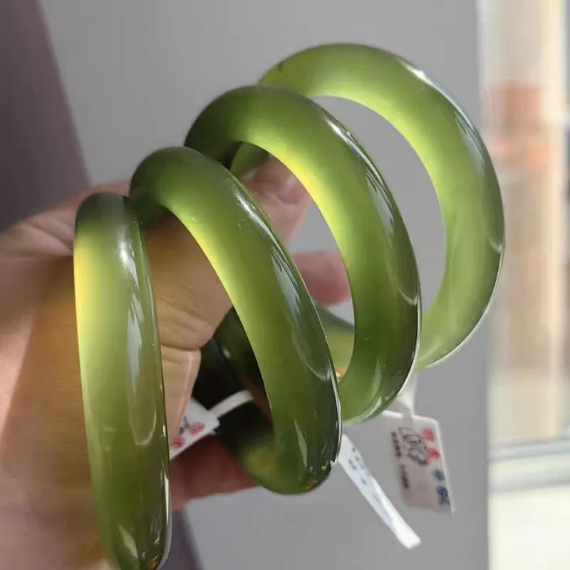 Cuizu Serpentine Jade Bangles Women's-3