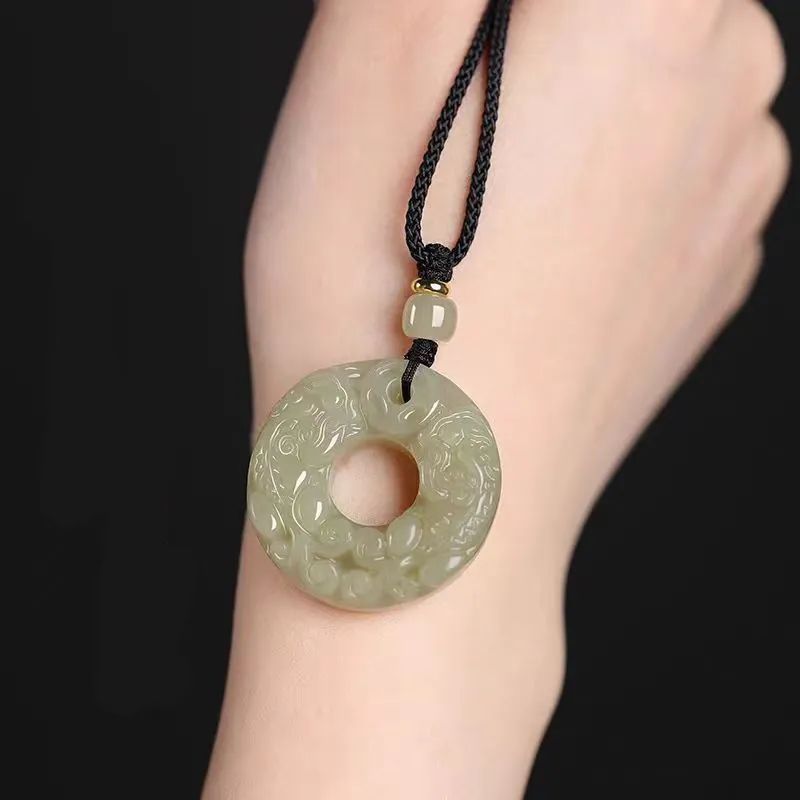 Cuizu Hetian Jade Necklaces Green Jade Unisex-10