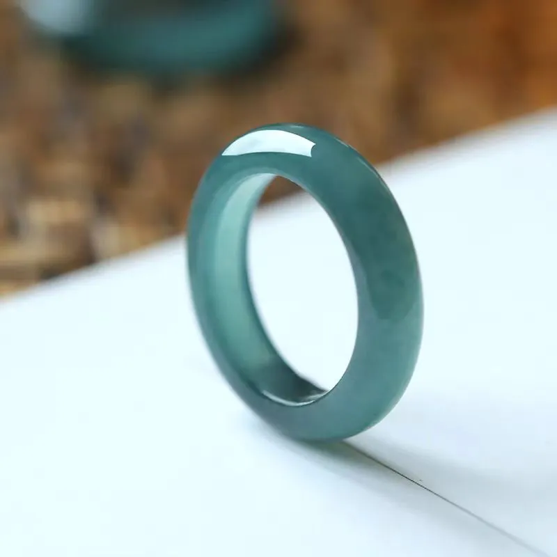 Cuizu Glutinous Jade Rings Unisex-10