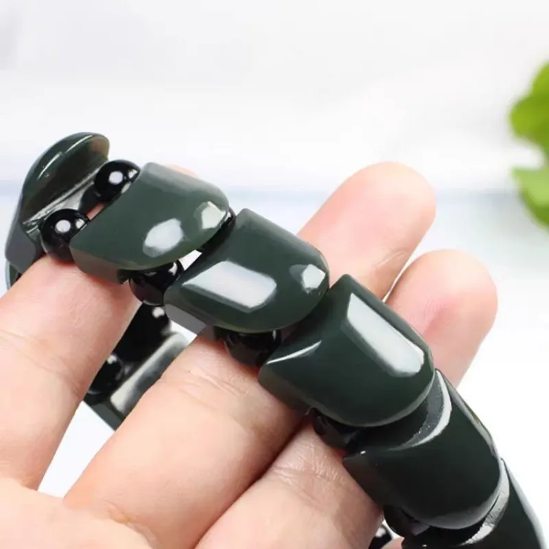 Cuizu Bracelets Green Jade Men's-3