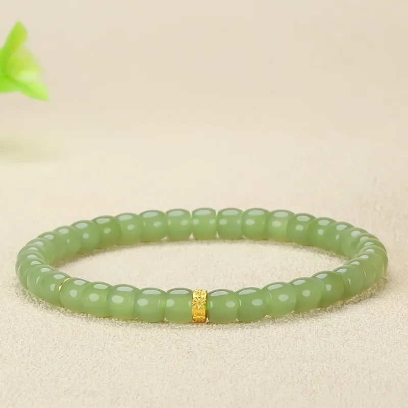 Cuizu Hetian Jade Bracelets Green Jade Unisex-5