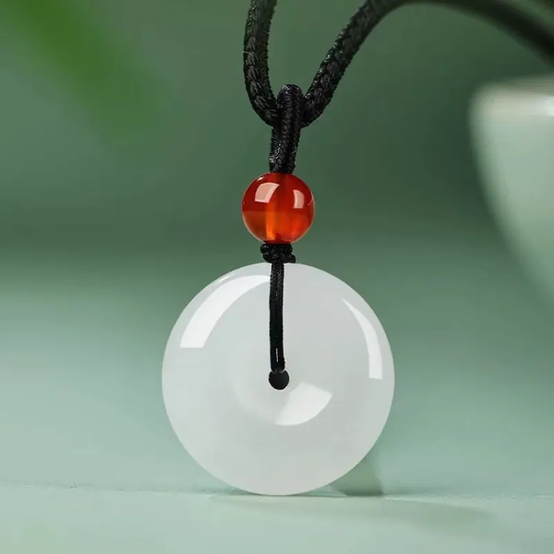 Cuizu Golden Silk Jade Jade Necklaces Unisex-5