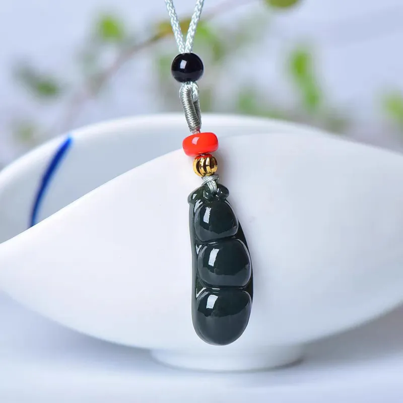 Cuizu Hetian Jade Necklaces Green Jade Unisex-4