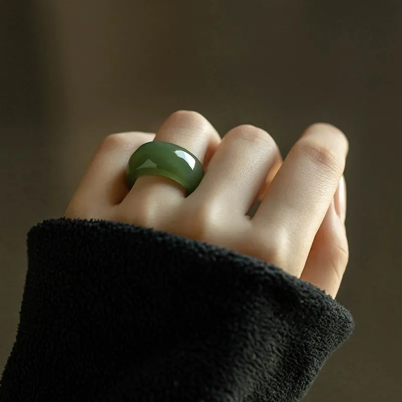 Cuizu Hetian Jade Rings Unisex-1