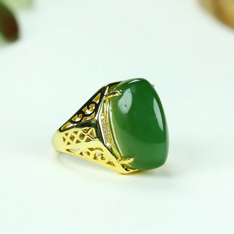 Cuizu Hetian Jade Jade Rings Men's Jasper-4