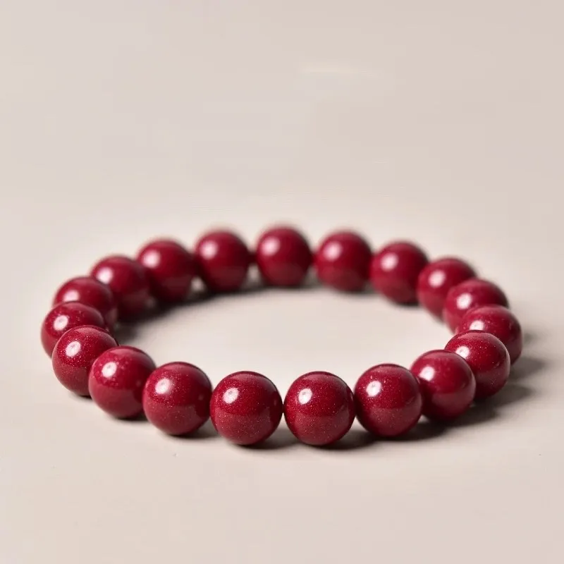 Cuizu Reconstructed Cinnabar Bracelets Unisex-3