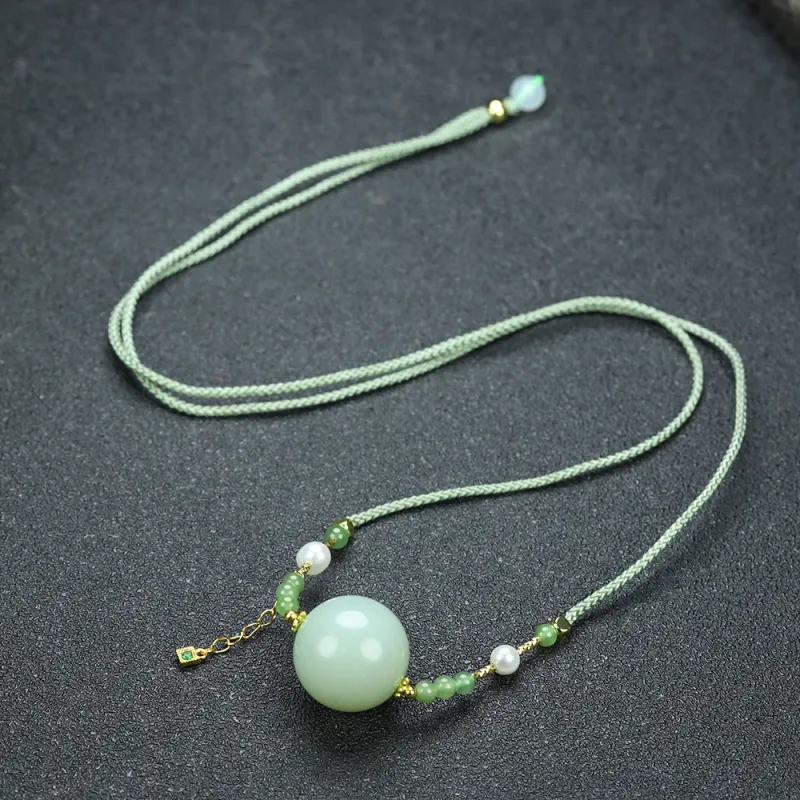 Cuizu Hetian Jade Pendants Green Jade Women's-4