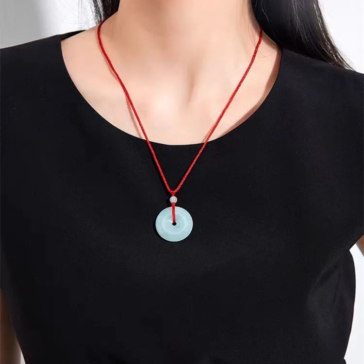 Cuizu Bean Type Jadeite Necklaces Unisex-1