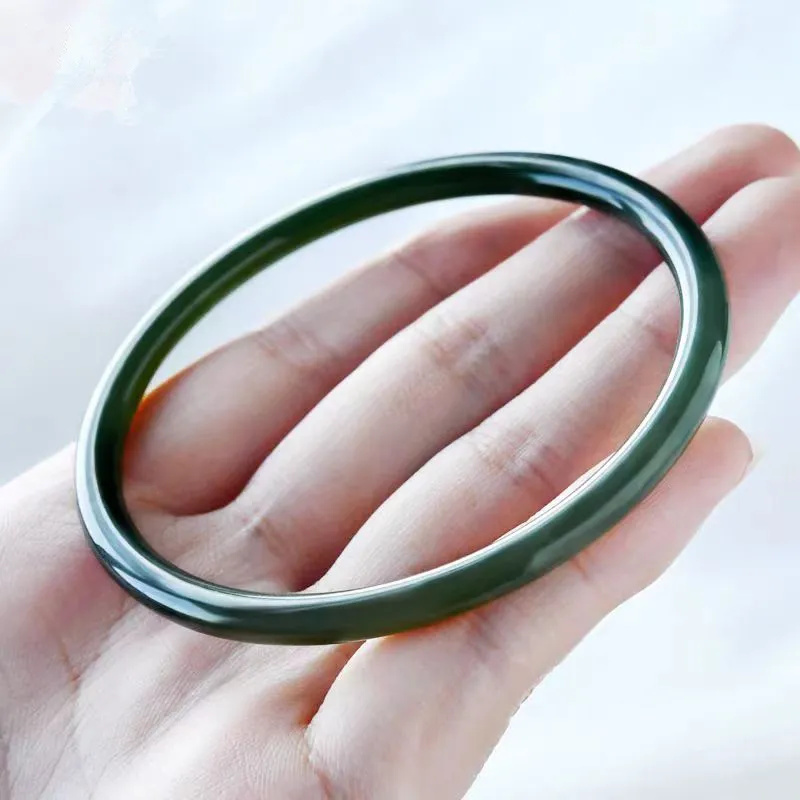 Cuizu Bangles Green Jade Women's-3