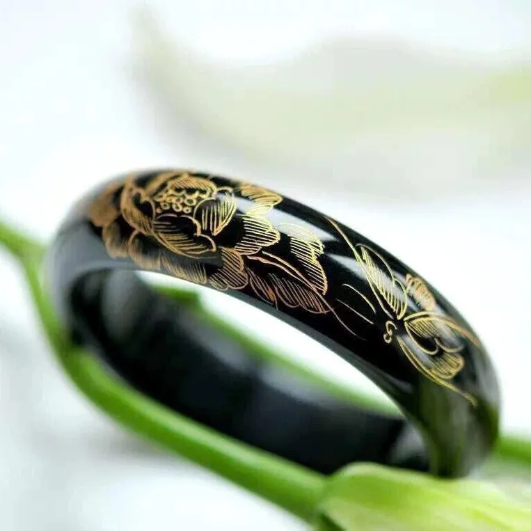 Cuizu Hetian Jade Bangles Green Jade Unisex-8