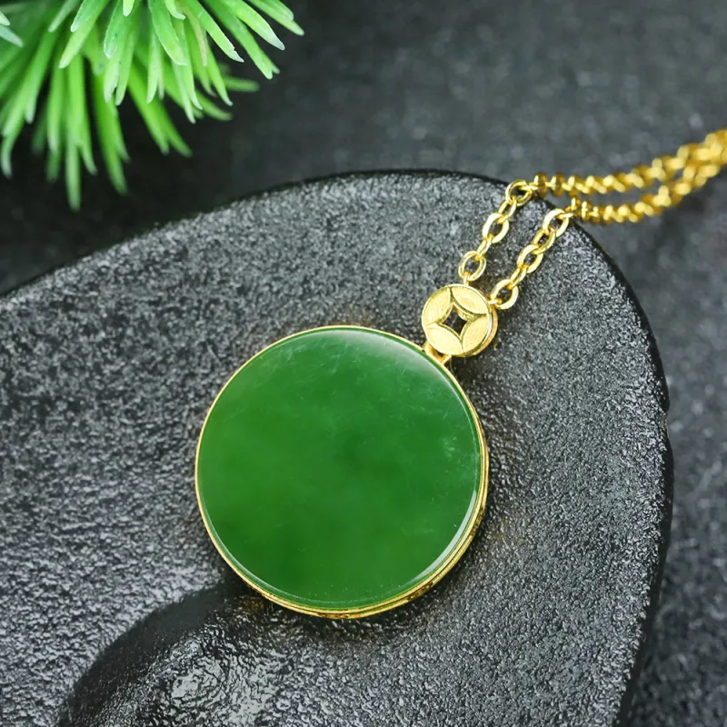Cuizu Hetian Jade Pendants Jasper Women's-3