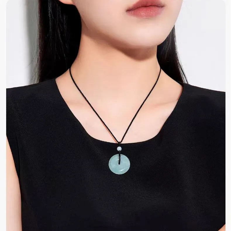 Cuizu Bean Type Jadeite Necklaces Unisex-9
