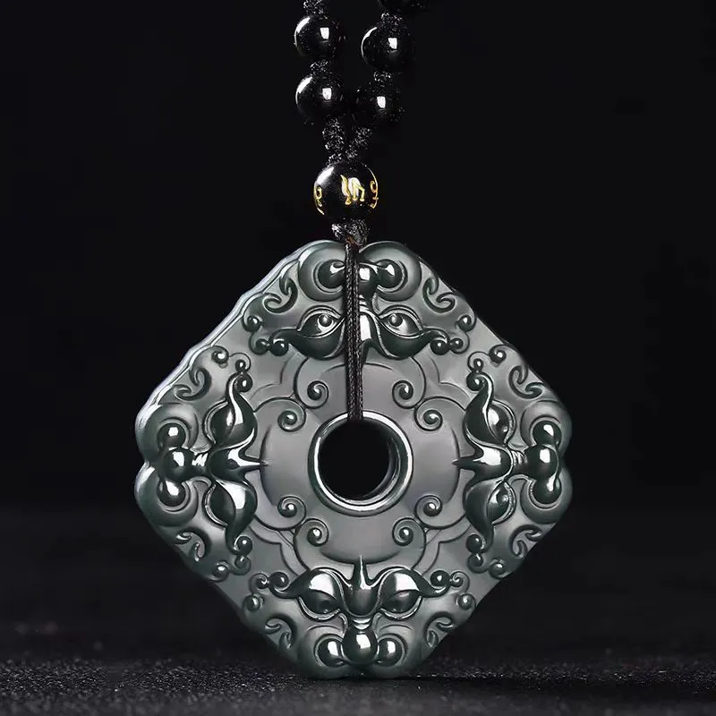 Cuizu Hetian Jade Necklaces Green Jade Unisex-1