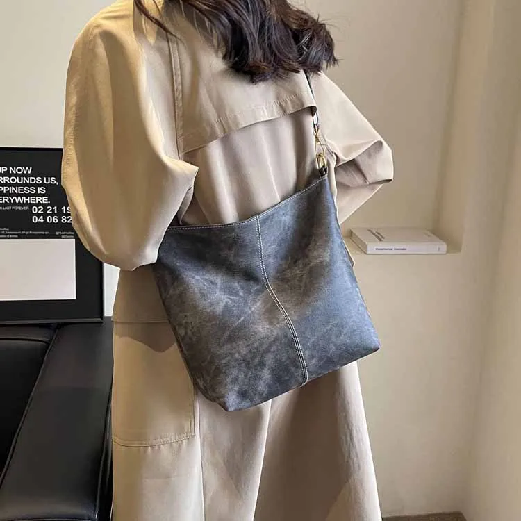 ALOENEY PU Crossbody Bag, Shoulder Bag Women's Ecru/Dark Tea/Khaki/Brown-4