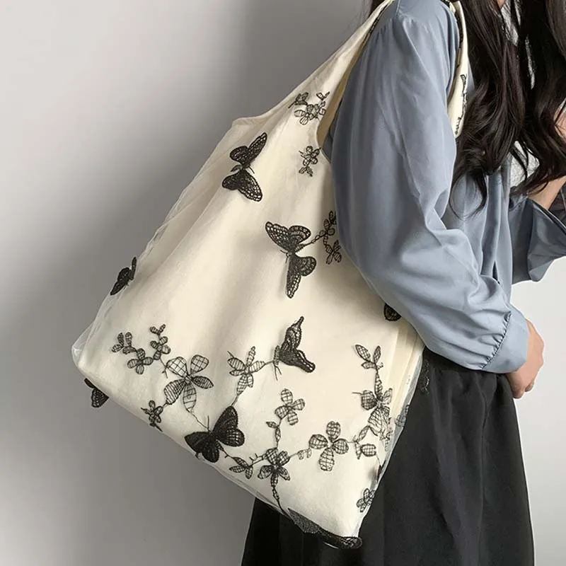 ALOENEY Canvas Handbag, Shoulder Bag Women's-3
