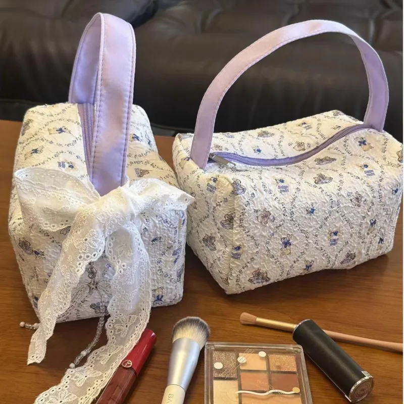 ALOENEY Polyester Makeup Bag Women's Purple Rabbit-2
