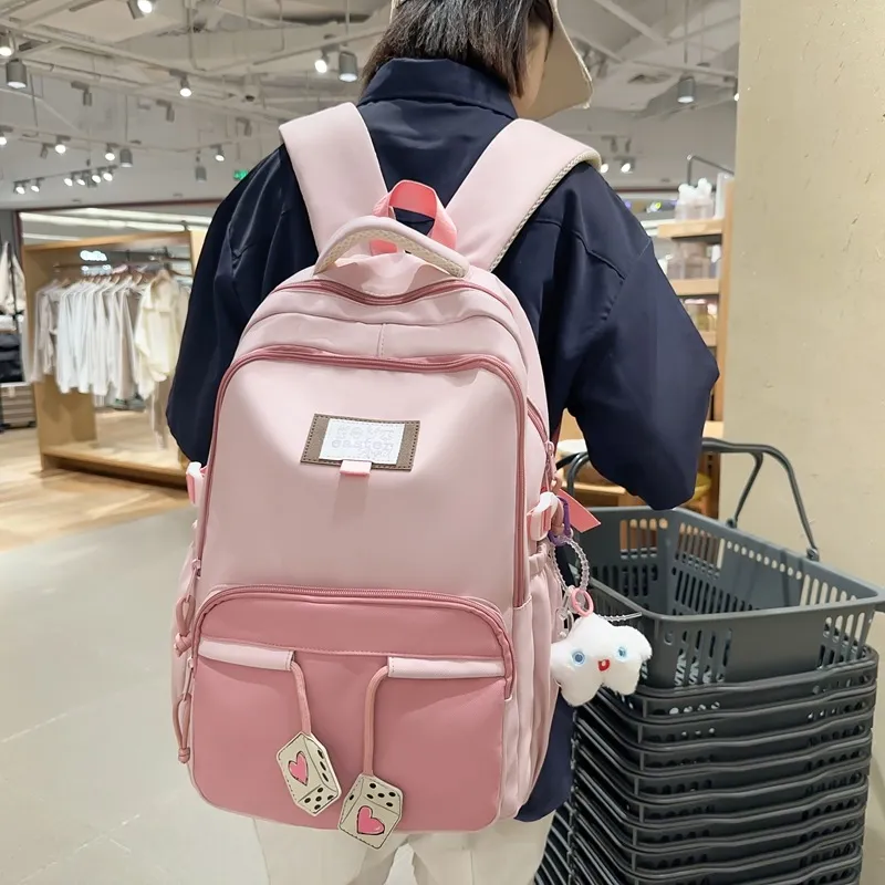 ALOENEY Nylon Backpack Unisex Multicolor-5
