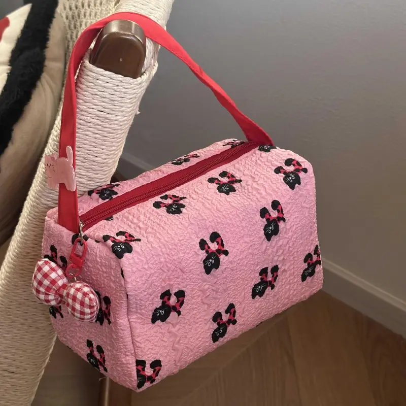 ALOENEY Polyester Makeup Bag Regular Women's Pink-1
