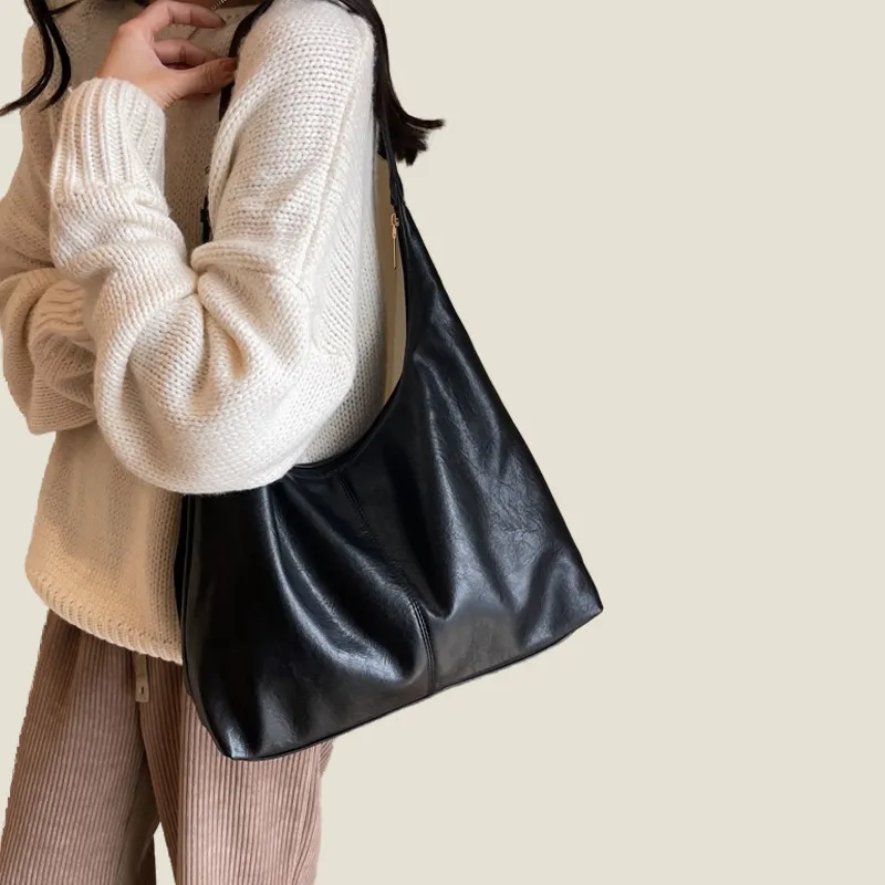 ROSEROOEN PU Tote Bag Shoulder Bag Crossbody Bag Regular Women's Black/Coffee/Brown/Mud-9
