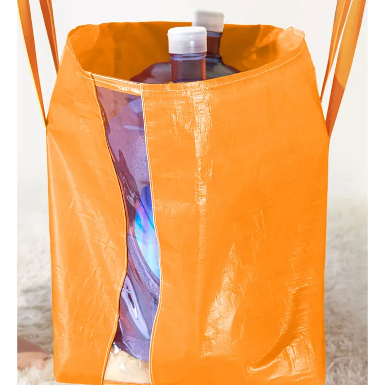 ALOENEY PE Storage Bag Unisex Orange Red-4